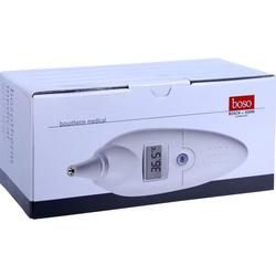 Eine Packung mit einem digitalen Ohrthermometer darauf abgebildet.