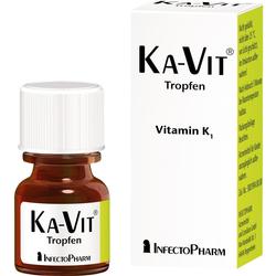 Flasche und Verpackung von Vitamin-K1-Tropfen mit Aufschrift "Ka-Vit".