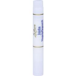 Weiße Pflege-Stift-Verpackung mit der Aufschrift "Jojoba Nagelpflegestift".