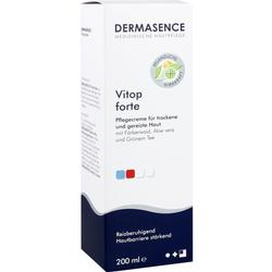 Eine weiße Packung einer Creme für trockene, gereizte Haut.